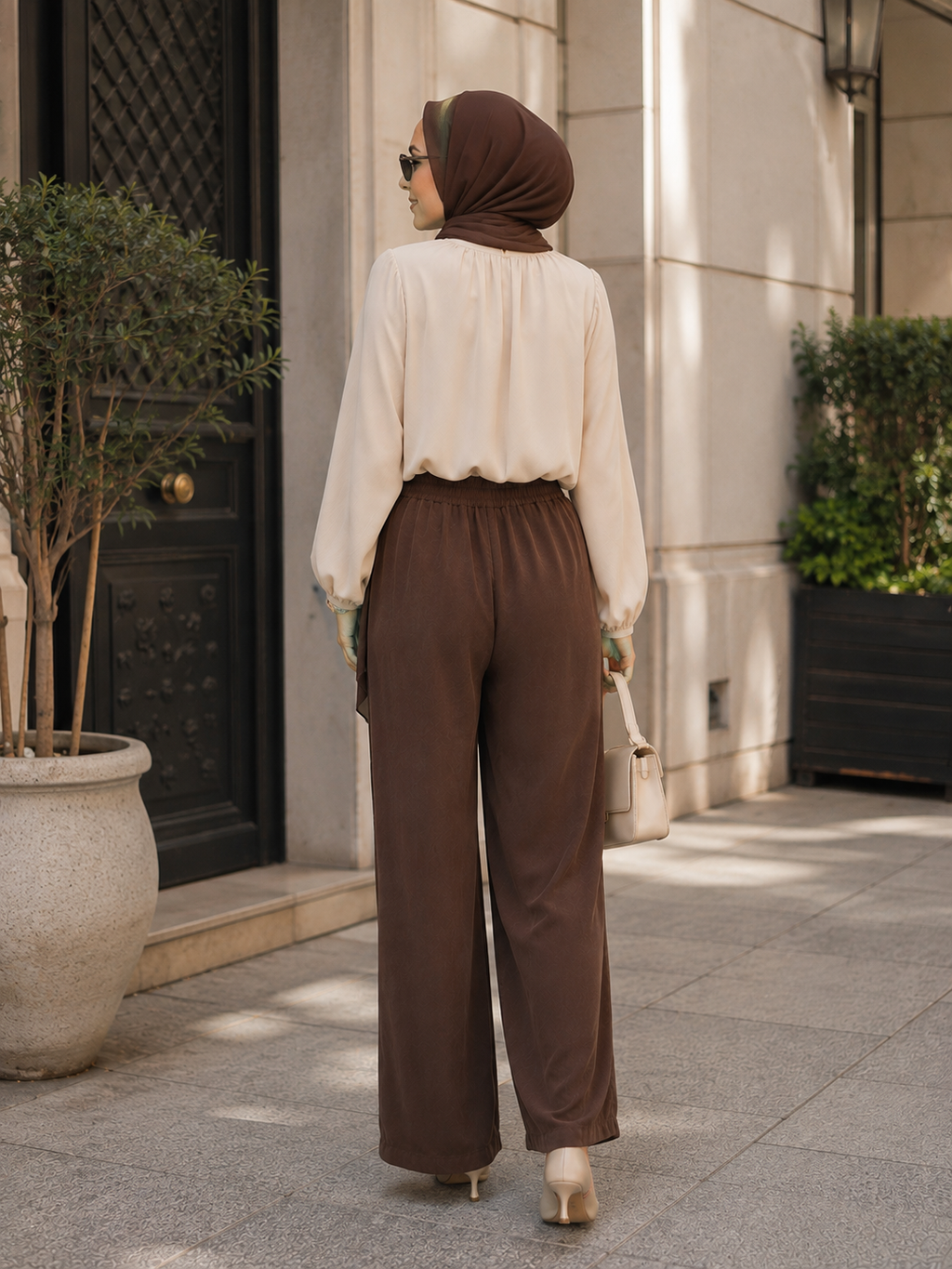 Tencel Pantolon Koyu Kahve