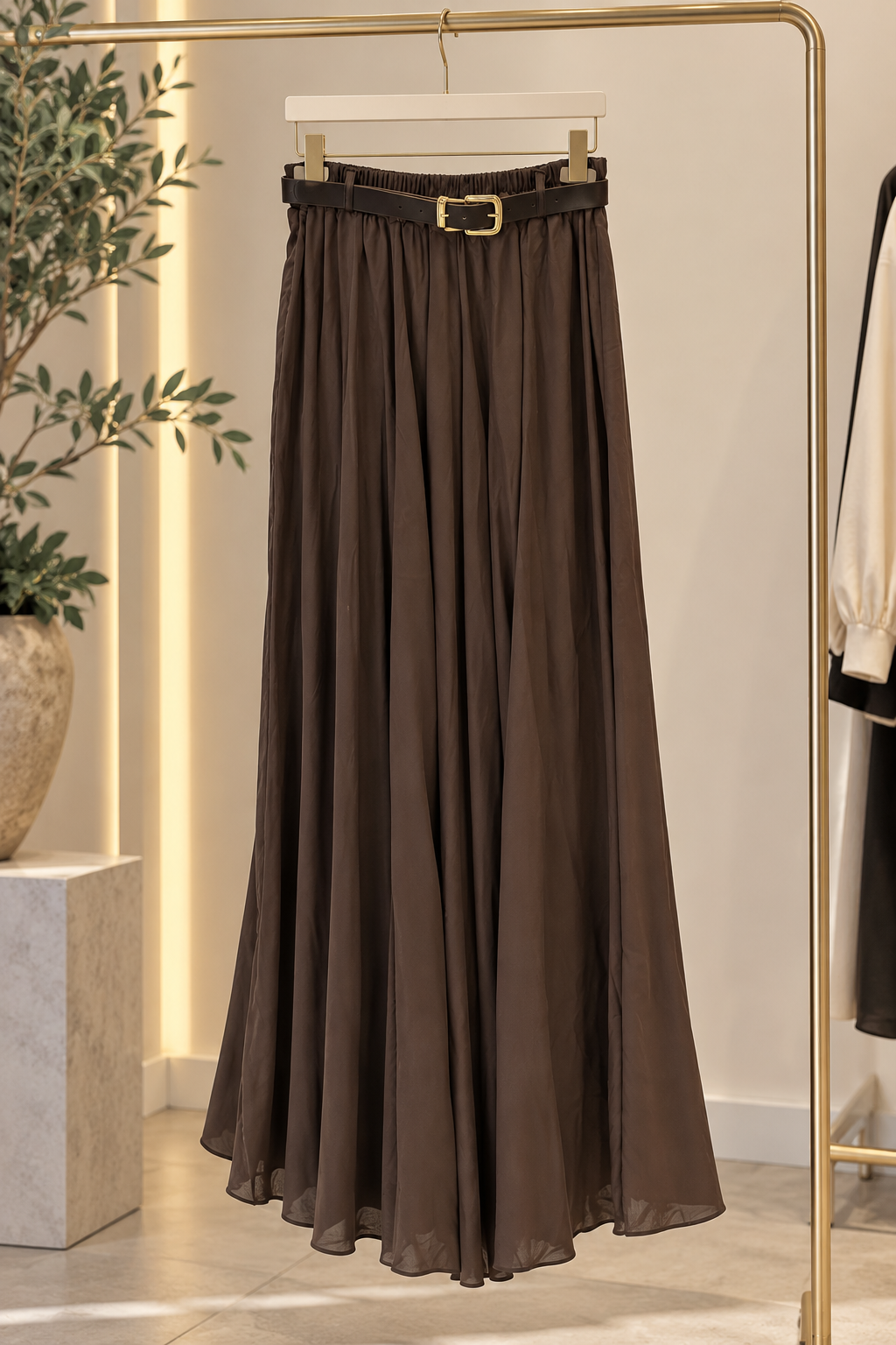 Elegance Kemer Detaylı Etek