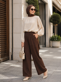 Tencel Pantolon Koyu Kahve