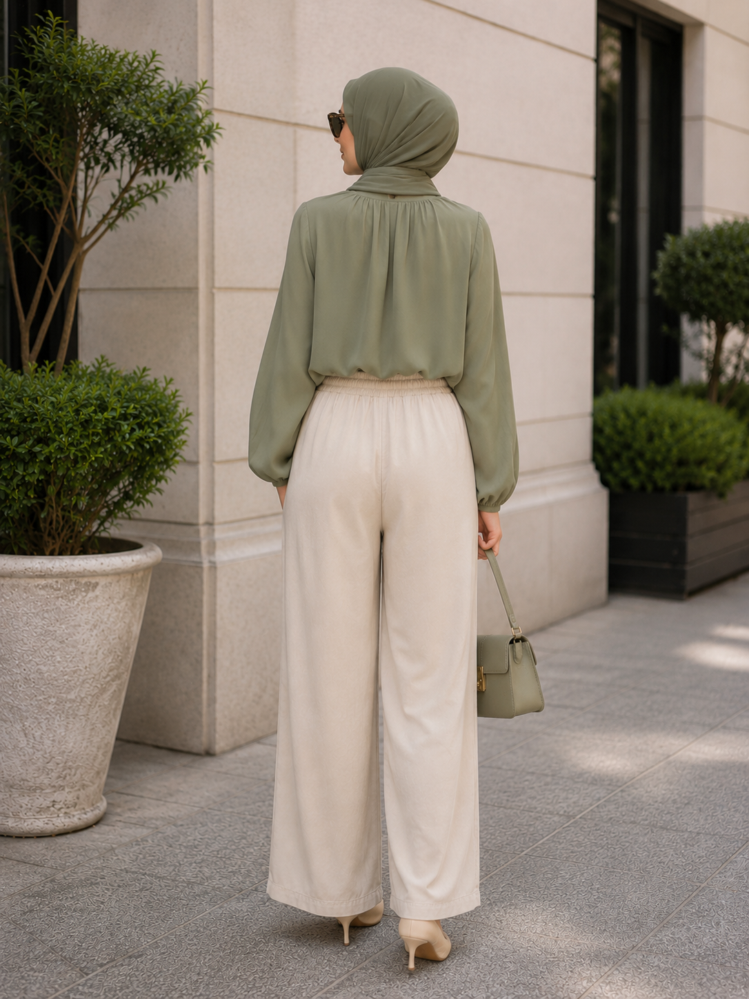 Tencel Pantolon Bej