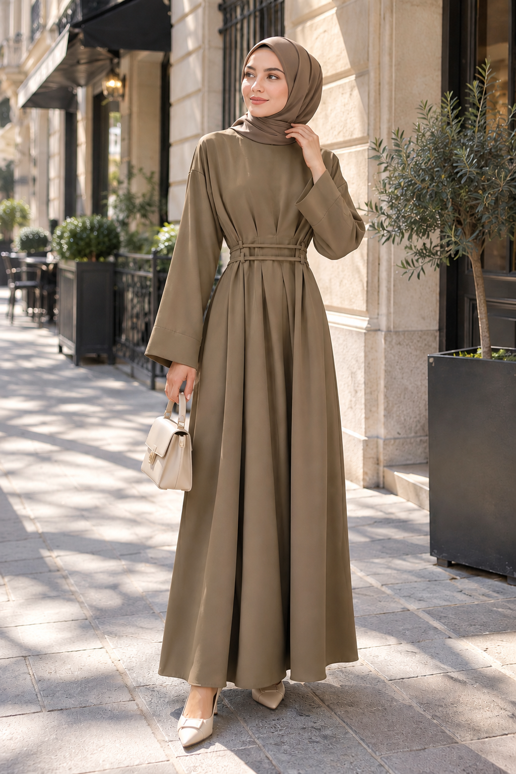 Elegance Bel Detaylı Elbise