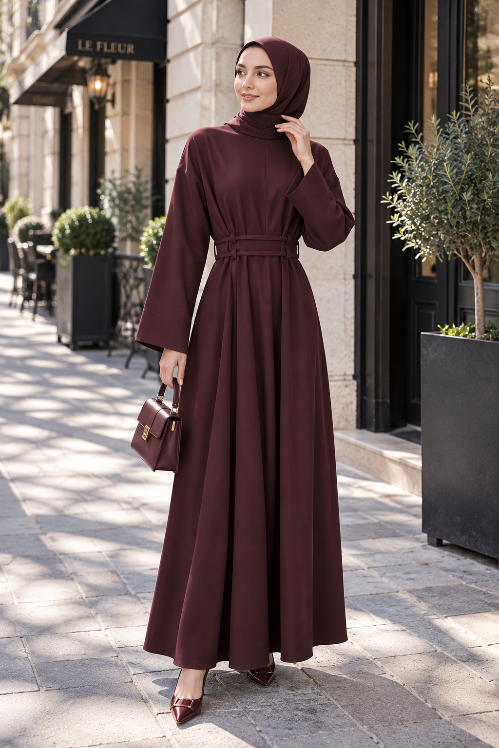 Elegance Bel Detaylı Elbise