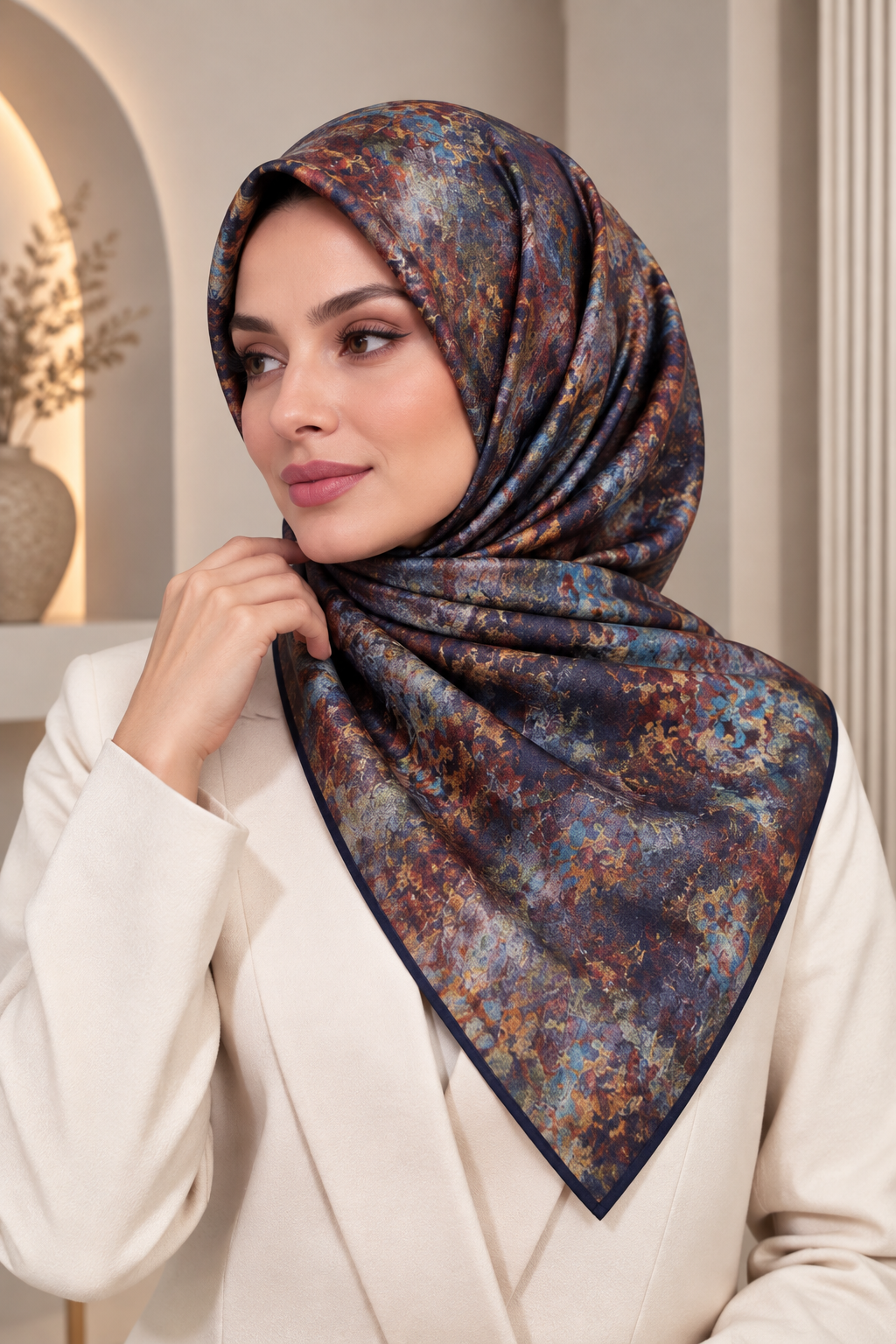 Zer Organik Eşarp / Floral Desen