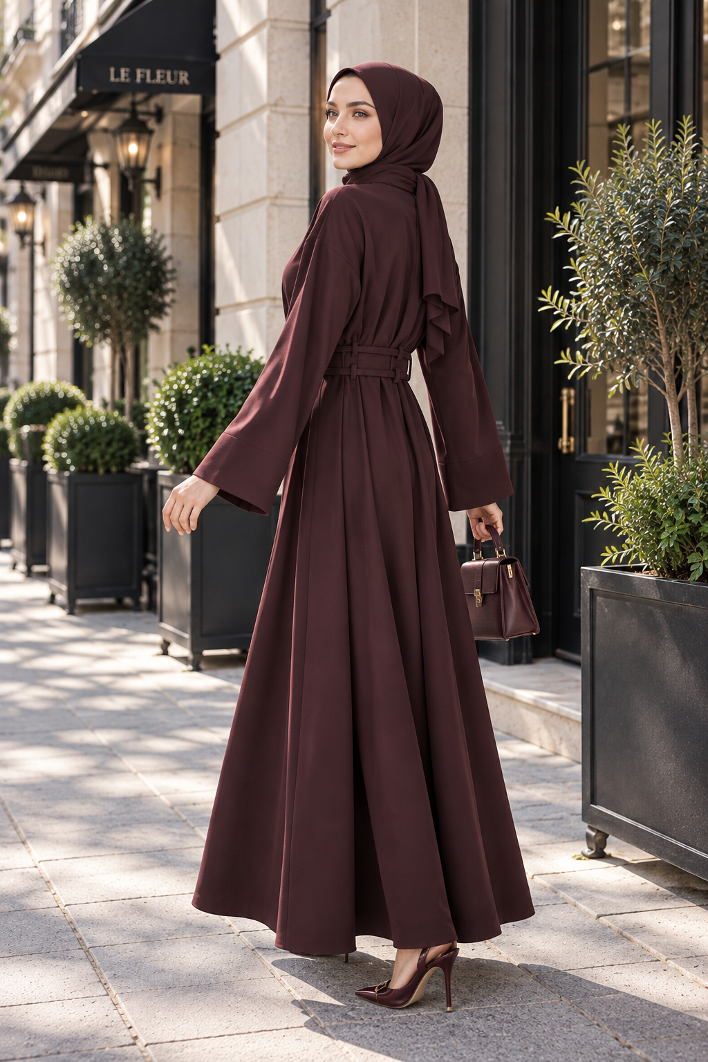 Elegance Bel Detaylı Elbise