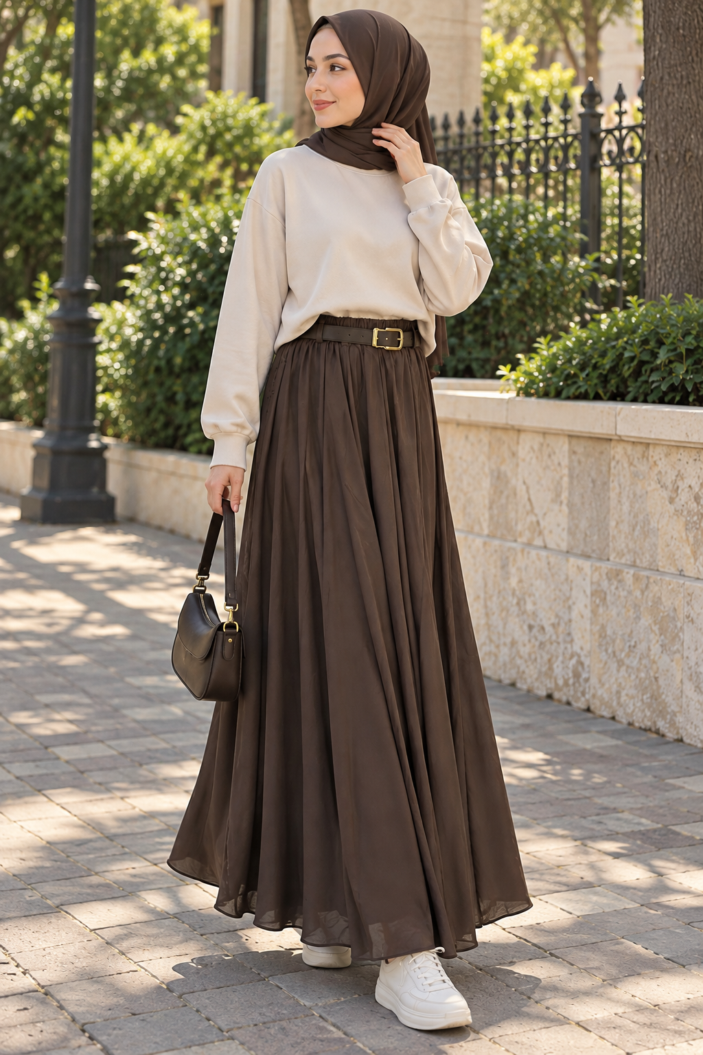 Elegance Kemer Detaylı Etek