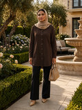 Tencel Tunik Koyu Kahve